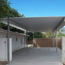4 Post 2 Vehicle Carport Used As Patio Cover Diy Carport Carport Designs Carport Makeover