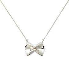 sterling silver farfalle necklace
