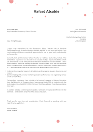I hereby write this application letter for the mathematics teacher position at your prestigious school. Elementary Teacher Cover Letter Sample Kickresume