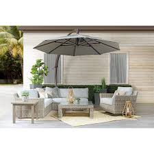 City Furniture Raleigh Gray Left 5 Piece Modular Sectional Modular Sectional Patio Umbrellas Outdoor Furniture Sets