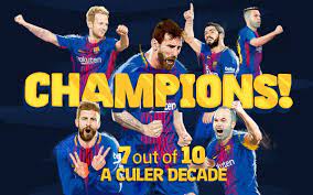 Barcelona celebrated their la liga and copa del rey titles on monday with a parade through the city's streets. 7th La Liga Title In 10 Seasons For Fc Barcelona