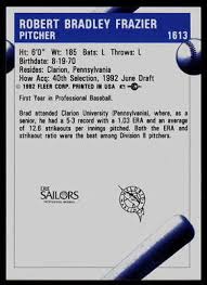 1992 Fleer ProCards Brad Frazier Erie Sailors