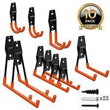 Amazon Com Orasant 10 Pack Steel Garage Storage Utility Double Hooks Heavy Duty For Organizing Power Too Garage Storage Steel Garage Garden Tool Organization