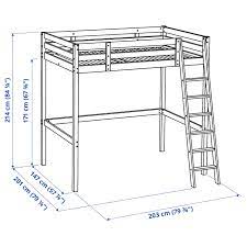 Stora Loft Bed Frame Black Full Double Ikea