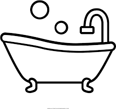 Sketch cartoon, birch broom stands next to a wooden basin for a bath, coloring book, isolated object on a white background vector. Outstanding Tub Coloring Page A Ordable Bathtub Fun Line Art Clipart Large Size Png Image Pikpng