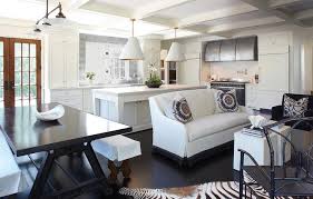 A beautiful home deserves a beautiful dining table where family and friends can get together. Suzani Style Pillows On White Sofa Transitional Living Room