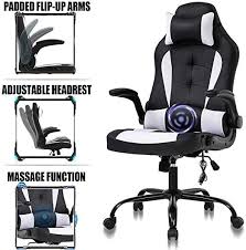 Economy Ergonomic Gaming Chair Racing Heavy Duty Office Chair Video Game Chair Massage Function Lum In 2020 Heavy Duty Office Chair Pc Gaming Chair Home Office Chairs