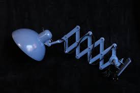Scherenlampe Von Kaiser Idell Modell 6718 Super In Taubenblau