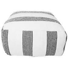 Check spelling or type a new query. Moroccan Fabric Ottoman Black And White Stripes Casablanca Market