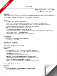 Bartender Resume Sample Myjobsearch Com