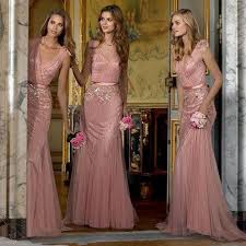 Beautiful Blush Pink Bridesmaid Dresses With Ribbon Sash Floor Long Shiny Beaded S Blush Bridesmaid Dresses Gorgeous Bridesmaid Dresses Pink Bridesmaid Dresses