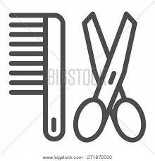 You can use these free cliparts for your documents, web sites, art projects or presentations. Scissors Comb Line Vector Photo Free Trial Bigstock