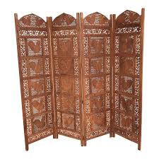 Vintage Teak Wood Wall Divider With Roosters Divider Wall Divider Room Divider Screen