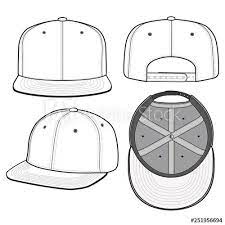 Snapback Cap Fashion Flat Vector Mockup Design Buy This Stock Vector And Explore Similar Vectors At Adobe Sto Snapback Cap Fashion Mockup Design Fashion Flat