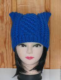 kupit shapka koshka shapka s ushkami kotoshapka vyazanaya shapka sinij abstraktnyj kotoshapka shapka vyazanye shapki shapka vyazanie