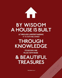 By Wisdom A House Is Built Scripture Art Print Wisdom Scripture