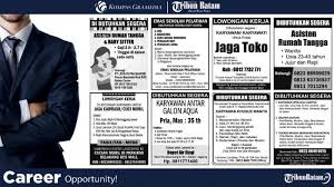 96,147 lowongan kerja usia diatas 60 tahun pekerjaan ditemukan, seharga usd. Loker Batam Hari Ini 8 Informasi Lowongan Kerja Terbaru Di Batam Hari Ini Tribun Batam
