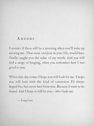 Amends Lang Leav Quotes Words