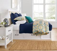 More building a platform bed with storage drawers videos. Stratton Storage Platform Bed Montgomery Headboard With Drawers Pottery Barn