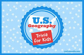 It's like the trivia that plays before the movie starts at the theater, but waaaaaaay longer. Geography Trivia Fun For Kids U S Cities And States Listcaboodle