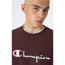 Champion 221338 Crewneck logo sweatshirt chocolate