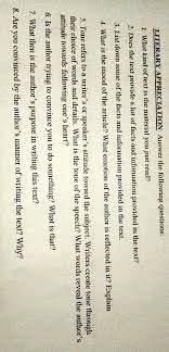 About one billion people live in india. Solved Literary Appreciation Answer The Following Questions 1 What Kind Of Text Is The Material You Just Read 2 Does The Text Provide A Lot Of Course Hero