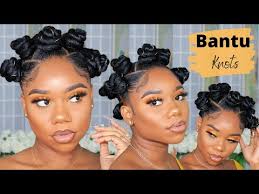 Choosing a new hairstyle doesn't have to be difficult. Bantu Knots Tutorial On Natural Hair Protective Style Braiding Hair Chev B Videe0