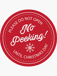 Do Not Open Until Christmas Sticker