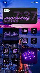 Purple Ios 14 App Icon Pack Neon Aesthetic Ios 14 Icons Iphone Icon Pack Neon 71 Pack App Icons In 2020 Iphone Wallpaper App App Icon Iphone App Design