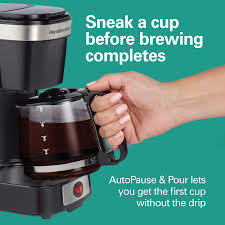 Coffee, hamilton beach, black & decker and more! Hamilton Beach Frontfill 5 Cup Compact Coffee Maker With Glass Carafe 46110