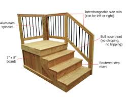 Please browse through our products and review the product descriptions, images, and ordering information. Enclosed Stained Wood Steps 40 X 40 Platforms