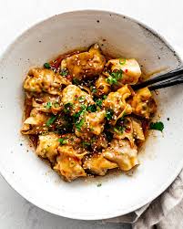 Spicy Chili Oil Wontons Recipe I Am A Food Blog Recipe Wonton Recipes Easy Delicious Dinners Recipes