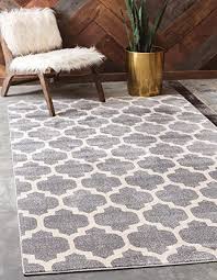 As it turns out, the rug she had shipped across the world has become a staple in many american households, its growth a seemingly organic phenomenon. Amazon Com Unique Loom Trellis Collection Modern Morroccan Inspired With Lattice Design Area Rug 5 X 8 Gray Beige Furniture Decor