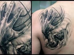 Maybe you would like to learn more about one of these? 3d Style Black And White Shoulder Tattoo Of Basketball Player Tattooimages Biz