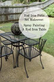 Redoing A Rod Iron Table Painted Outdoor Furniture Iron Table Patio Set Makeover