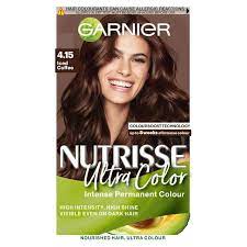 Reviewers are raving about this dye, saying this is a fast and easy product to use and my favorite part was how healthy my hair felt and stayed after use. Garnier Nutrisse Ultra Permanent Hair Dye Iced Coffee Brown 4 15 Sainsbury S