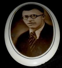 Antique German Porcelain Gravestone Portrait~original Porcelain Portrait  From His Headstone~100% Original Antique