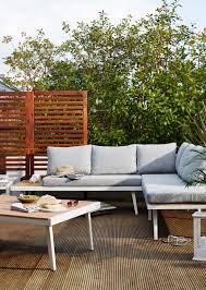 Palermo White Left Hand Corner Garden Dining Bench Corner Garden Seating Outdoor Corner Bench Wrought Iron Patio Chairs