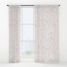 Black And White Blackout Curtains Pastel Pink On White Floral Pattern Window Curtains By Olooriel On Society6 Millenialpink Pinkdecor Homedecor Curtains Home Decor White Blackout Curtains