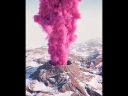 pink volcano youtube ad creative rich color palette creative