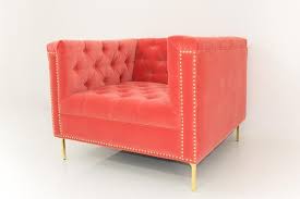 For Color Only With Charcoal Couch Hollywood Chair In Coral Velvet Modern Occasional Chairs Game Room Chairs Mixed Dining Chairs