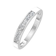 1 4ctw Diamond Channel Wedding Band In 10k White Gold Mens Gold Wedding Band Diamond Wedding Bands Wedding Bands