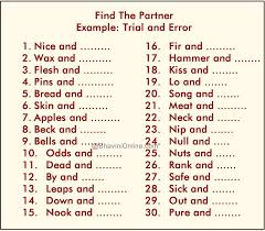 Word Riddle Games Find The Suitable Word Partner Bhavinionline Com Word Riddles Words Riddle Games