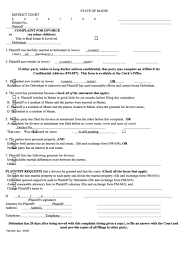 Defenses to a divorce filing. Fillable Complaint For Divorce Printable Pdf Download