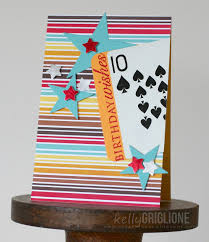 Birthday Card For 10 Year Old Boy Notable Nest Papertrey April Blog Hop Playing Cards Old Birthday Cards Homemade Birthday Cards Birthday Cards For Boys