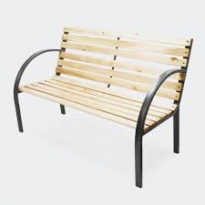 Bench wood and metal 167 kosyform. Banc D Exterieur Bois Massif Et Acier Type Jardin Publique