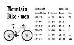 Bright Downhill Mountain Bike Frame Size Chart 2019