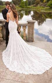 Matte Lace Fit And Flare With Cutouts Essense Of Australia Wedding Dresses Essense Of Australia Wedding Dresses Wedding Dresses Lace Fitted Wedding Dress
