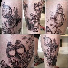 Tattoo studio beetle tattoo animal tattoos blackwork maya germany skull tatoo essen. Tattoo Uploaded By Nik Kieran Part Of My Alice In Wonderland Leg By The Delightful Claire Hamill 627486 Tattoodo