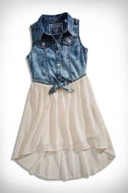 Big Girl Denim And Chiffon High Low Dress 7 16 At Guess Girls Denim Dress Girls Denim Guess Kids Girls